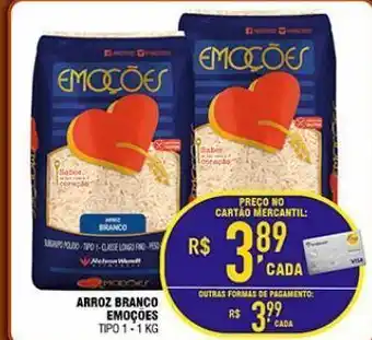 Mercantil Rodrigues Arroz branco emoções tipo 1 - 1kg oferta