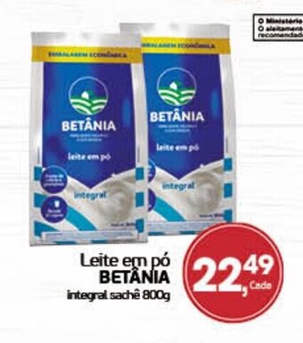Cometa Supermercados leite em po Betania 800g oferta