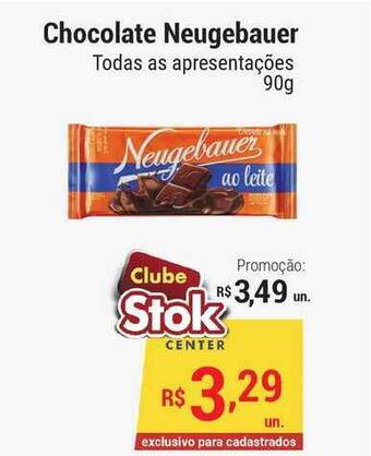 Stok Center Chocolate Neugebauer 90g oferta
