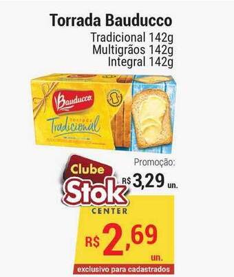 Stok Center Torrada Bauducco 142g oferta