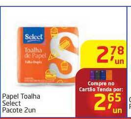 Tenda Atacado Papel Toalha Select Pacote 2un oferta