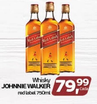 Cometa Supermercados Whisky Johnnie Walker Red Label 750ml oferta