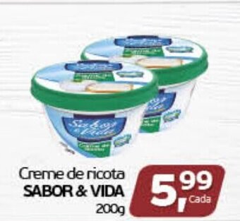 Cometa Supermercados Creme de ricota Sabor & Vida 200g oferta