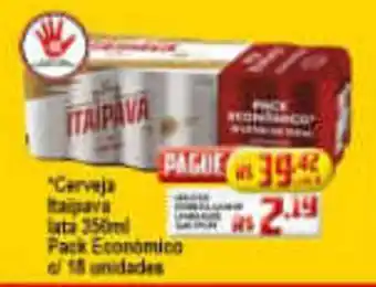 Ricoy Supermercados Cerveja Itaipava lata 350ml pack economico c/18 unidades oferta