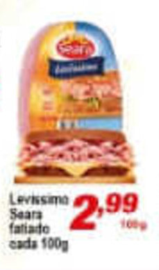 Ricoy Supermercados Levissimo Seara fatiado cada 100g oferta
