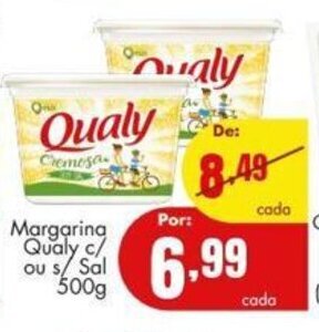 Barbosa Supermercados Margarina Qualy c/ ou s/ Sal 500g oferta