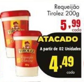 Barbosa Supermercados Requeijao Tirolez 200g oferta
