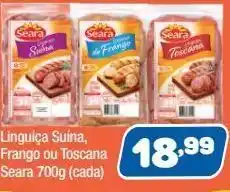 Costazul Supermercados Linguiça suína, frango ou toscana seara 700g oferta