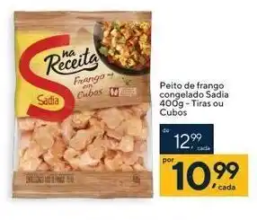 Coop Peito de Frango congelado Sadia 400g Tiras ou Cubos oferta