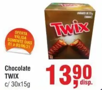 Higa Atacado Chocolate Twix c/30 x 15g oferta