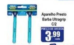 Higa's Supermercado Aparelho Presto Barba Ultragrip c/2 oferta