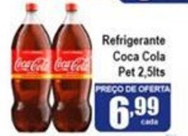 Higa's Supermercado Refrigerante Coca Cola pet 2.5L oferta