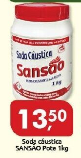 Supermercados Nori Soda caustica Sansao Pote 1kg oferta