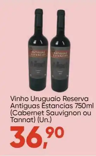 Imec Supermercados Vinho Uruguaio Reserv Antiguas Estancias 750 Ml (cabernet Sauvignon Ou Tonnat) oferta