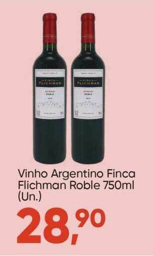 Imec Supermercados Vinho Argentino Finca Flichman Roble oferta
