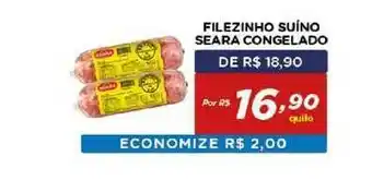 Bahamas Mix Filezinho Suíno Seara Congelado 1kg oferta