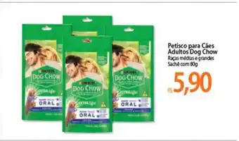 Atacadão Petisco Para Cães Adultos Dog Chow Raças Médias E Grandes 80g oferta