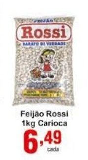 Rossi Supermercado Feijao Rossi 1kg Carioca oferta