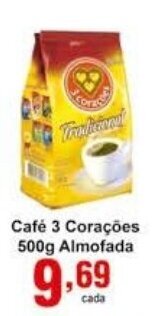 Rossi Supermercado Cafe 3 Coracoes 500g Almofada oferta