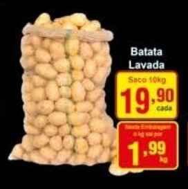 Rossi Supermercado Batata lavada 10kg oferta