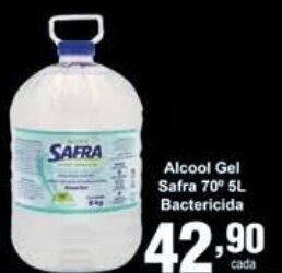 Rossi Supermercado Alcool Gel Safra 70 5L Bactericida oferta