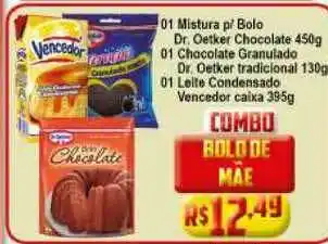 Russi Supermercados 01 Mistura P- Bolo Dr. Oetker Chocolate 01 Chocolate Granulado Dr Oetker Tradicional 01 Leite Condensado Vencedor oferta