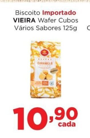 Supermercados Mundial Biscoito Importado Vieira 125g oferta