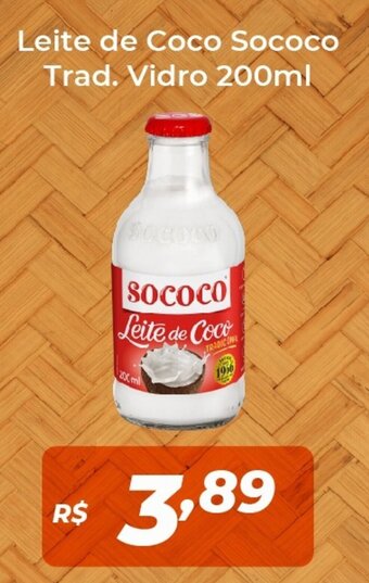 Atakarejo Leite de Coco Sococo Trad. Vidro 200ml oferta