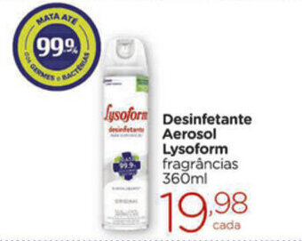 Desinfetante Aerosol Lysoform 360ml