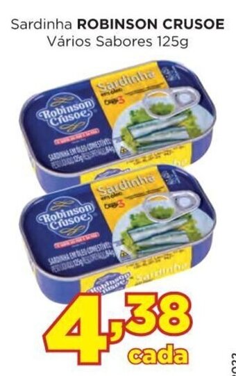 Supermercados Mundial Sardinha Robinson Crusoe 125g oferta