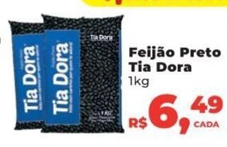 Feijao Preto Tia dora 1kg