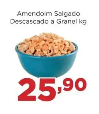 Supermercados Mundial Amendoim Salgado Descascado a granel 1kg oferta