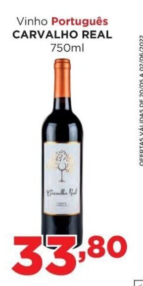 Supermercados Mundial Vinho Portugues Carvalho Real 750ml oferta