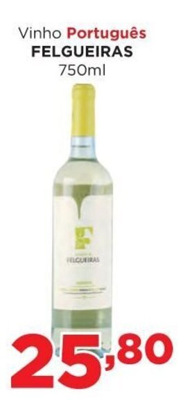 Supermercados Mundial Vinho Portugues Felgueiras 750ml oferta