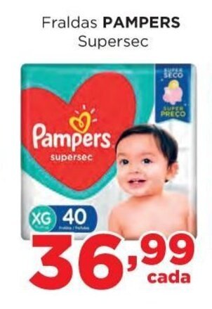 Fraldas Pampers Supersec