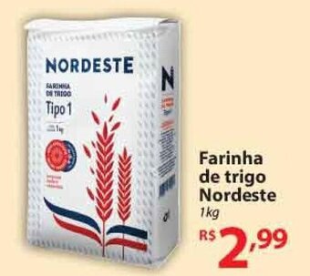 Nacional Farinha de trigo Nordeste 1kg oferta
