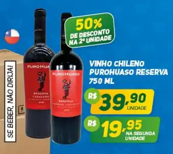 Brasil Atacadista Vinho Chileno Purohuaso Reserva 750ml oferta