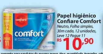 Nacional Papel Higiénico Confiare Comfort oferta