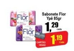 Higa's Supermercado Sabonete Flor Ype 85g oferta