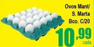 Higa's Supermercado Ovos Mant/ Santa Marta Bco. c/20 oferta