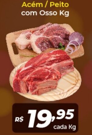 Atakarejo Acem/ Peito com Osso 1kg oferta