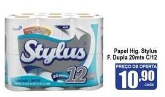 Higa's Supermercado Papel Hig. Stylus Folha Dupla 20mts c/12 oferta
