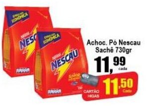 Higa's Supermercado Achoc. po Nescau Sache 730g oferta