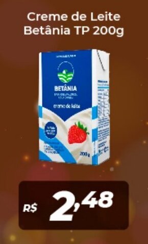Atakarejo Creme de leite Betania Tp 200g oferta