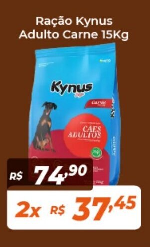 Atakarejo Racao Kynus Adulto Carne 15kg oferta