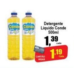 Higa's Supermercado Detergente Liquido Conde 500ml oferta
