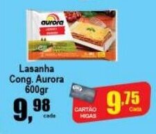 Higa's Supermercado Lasanha Cong. Aurora 600g oferta
