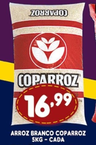 Supermercados Cristal Arroz Branco Coparroz 5kg - cada oferta