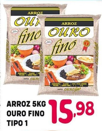 Arroz 5kg Ouro Fino tipo 1