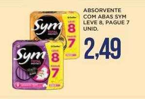 Apoio Mineiro Absorvente Com Abas Sym Leve 8 Pague 7 Unid. oferta